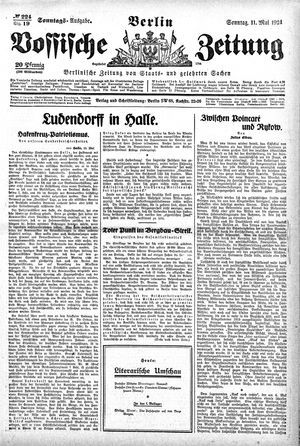 Vossische Zeitung on May 11, 1924