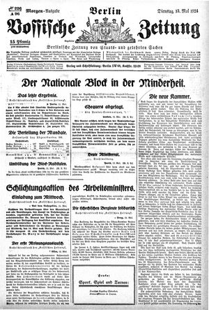 Vossische Zeitung vom 13.05.1924