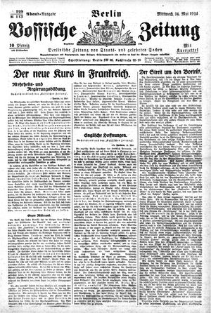 Vossische Zeitung on May 14, 1924