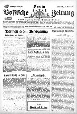 Vossische Zeitung vom 15.05.1924
