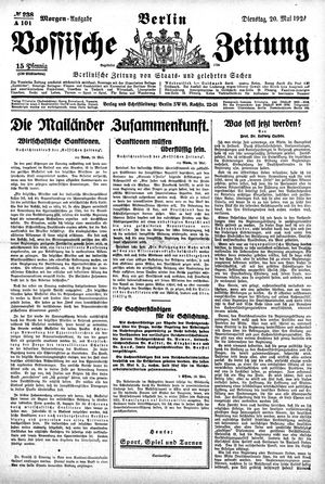 Vossische Zeitung vom 20.05.1924