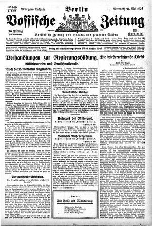 Vossische Zeitung vom 21.05.1924