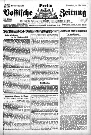 Vossische Zeitung vom 24.05.1924