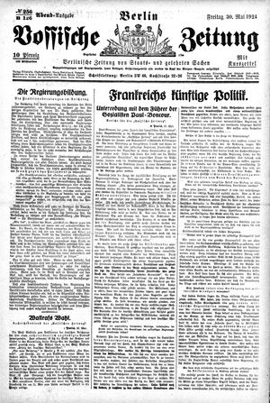 Vossische Zeitung vom 30.05.1924