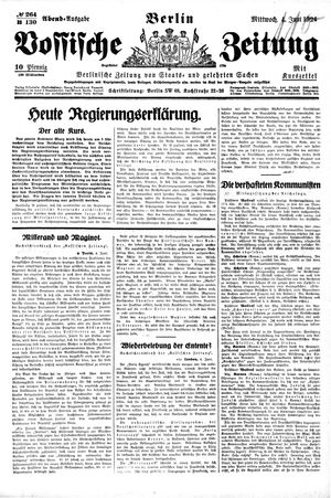 Vossische Zeitung vom 04.06.1924