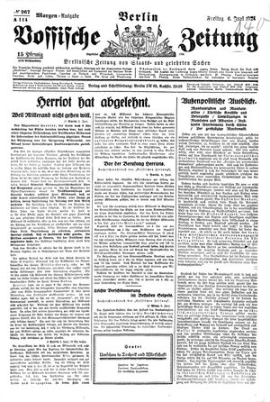 Vossische Zeitung on Jun 6, 1924