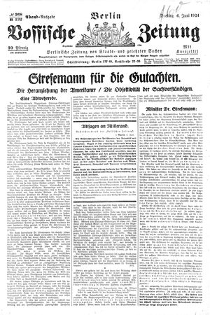 Vossische Zeitung vom 06.06.1924