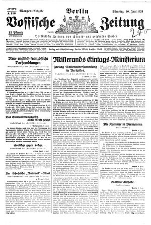 Vossische Zeitung on Jun 10, 1924