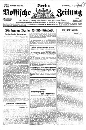 Vossische Zeitung vom 12.06.1924