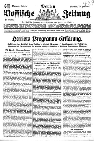 Vossische Zeitung vom 18.06.1924