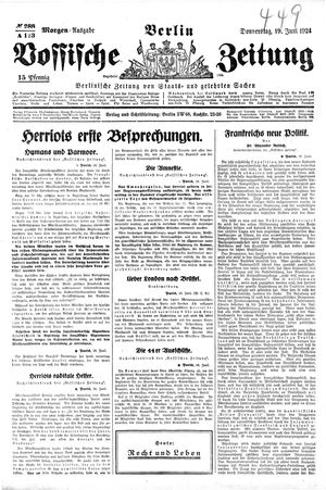 Vossische Zeitung vom 19.06.1924