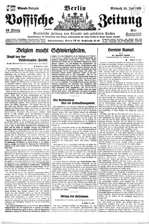 Vossische Zeitung vom 25.06.1924