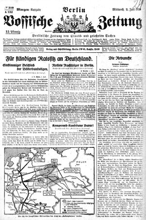 Vossische Zeitung vom 02.07.1924
