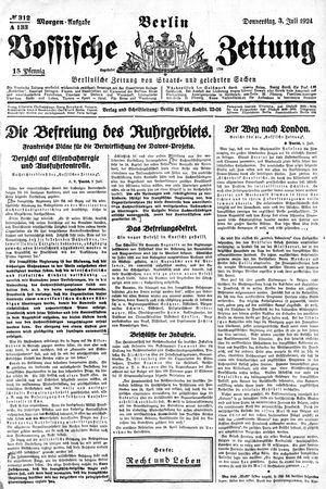 Vossische Zeitung vom 03.07.1924
