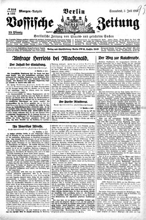 Vossische Zeitung vom 05.07.1924