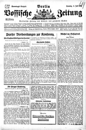 Vossische Zeitung vom 06.07.1924