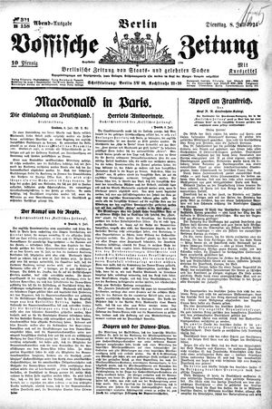 Vossische Zeitung on Jul 8, 1924