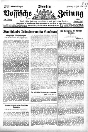 Vossische Zeitung vom 11.07.1924