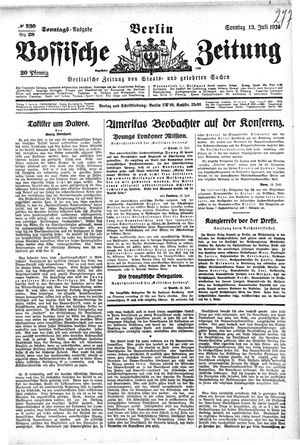 Vossische Zeitung vom 13.07.1924