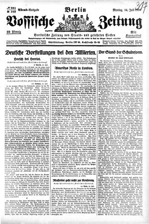 Vossische Zeitung vom 14.07.1924