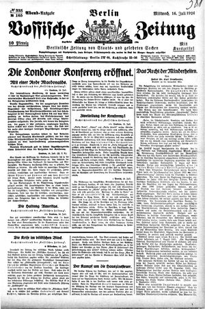 Vossische Zeitung vom 16.07.1924