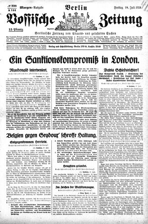 Vossische Zeitung on Jul 18, 1924