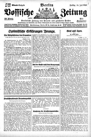Vossische Zeitung on Jul 18, 1924