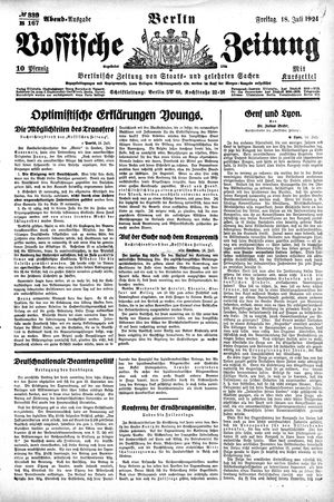 Vossische Zeitung vom 18.07.1924