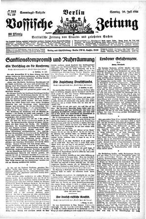Vossische Zeitung vom 20.07.1924