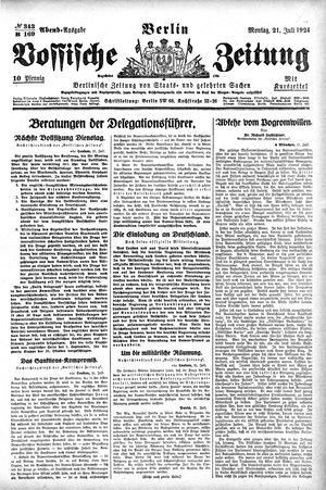 Vossische Zeitung vom 21.07.1924