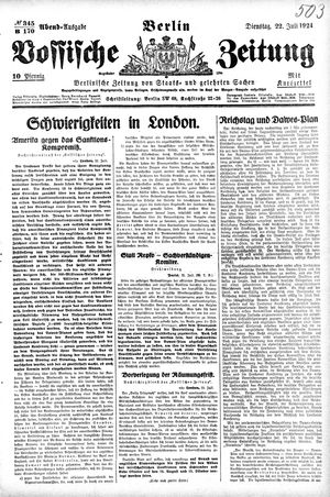 Vossische Zeitung vom 22.07.1924