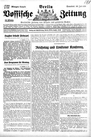 Vossische Zeitung vom 26.07.1924