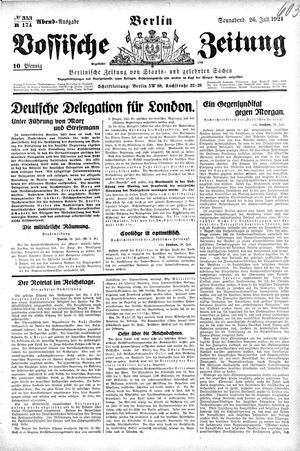 Vossische Zeitung vom 26.07.1924