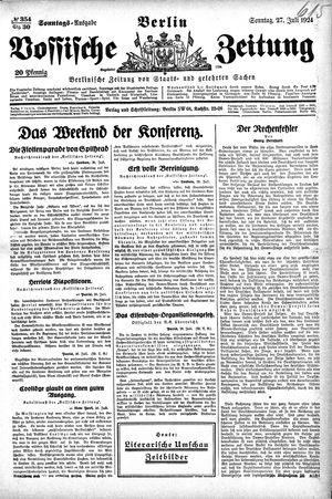 Vossische Zeitung vom 27.07.1924