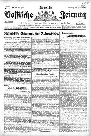 Vossische Zeitung vom 28.07.1924