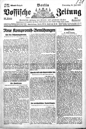 Vossische Zeitung vom 31.07.1924
