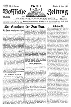 Vossische Zeitung vom 05.08.1924