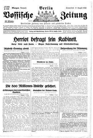 Vossische Zeitung vom 09.08.1924