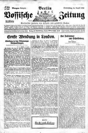 Vossische Zeitung vom 14.08.1924