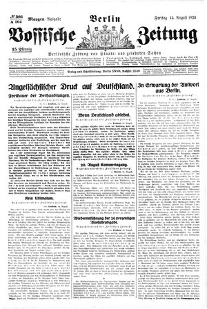 Vossische Zeitung vom 15.08.1924