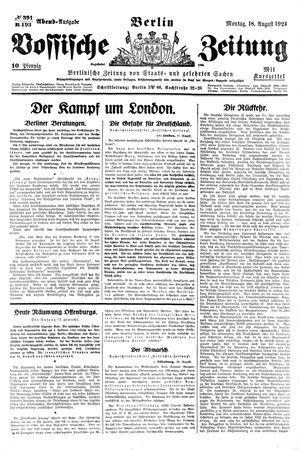 Vossische Zeitung vom 18.08.1924