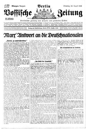 Vossische Zeitung vom 26.08.1924