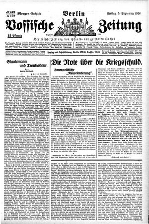Vossische Zeitung vom 05.09.1924