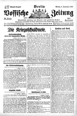 Vossische Zeitung vom 08.09.1924