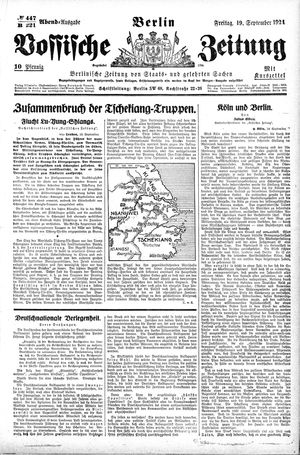 Vossische Zeitung on Sep 19, 1924