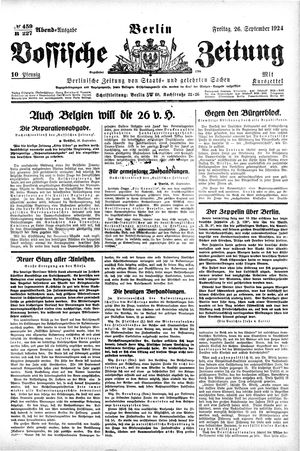 Vossische Zeitung on Sep 26, 1924