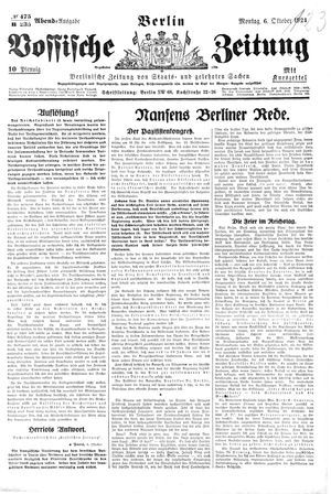 Vossische Zeitung on Oct 6, 1924