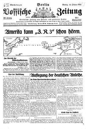 Vossische Zeitung vom 13.10.1924