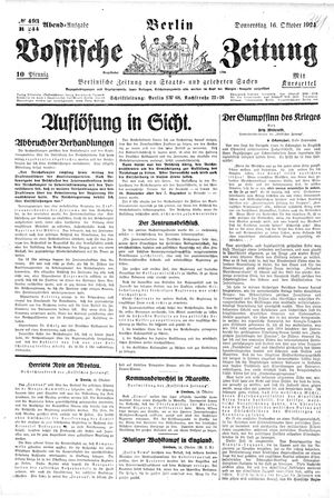 Vossische Zeitung on Oct 16, 1924