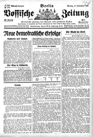 Vossische Zeitung on Nov 17, 1924